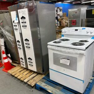 mixed pallets of appliances and furnitures