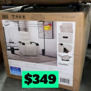 FDW Living Room Recliner Reading Chair Winback Single Sofa, Beige