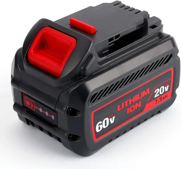 Tueddur 60V 20V 7.5A Lithium-ion Battery for Dewalt 20V 60V Battery,Replace for Dewalt Battery DCB606 DCB612 DCB606-2 DCB206 DCB204 DCB205 DCB200 DCB201 DCB203 DCB609 DCB609-2 DCB181-XJ DCB181 DCB180