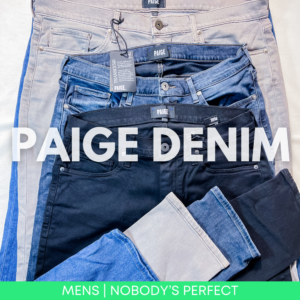 NOBODY’S PERFECT – PAIGE DENIM MEN’S LIGHT FLAW WHOLESALE 180 PCS PER PALLET