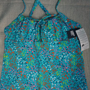LANDS END SWIMWEAR TANKINIS BLUE FLORAL