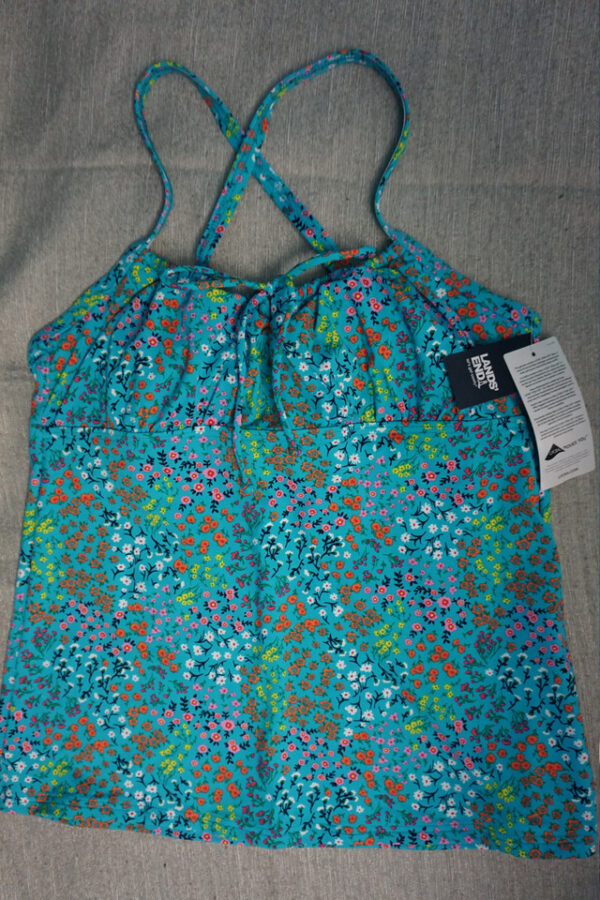 LANDS END SWIMWEAR TANKINIS BLUE FLORAL