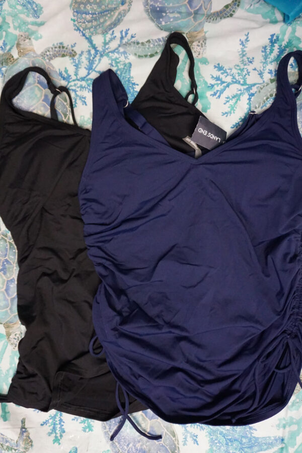 24PC $74 WOMENS LANDS END TANKINI TOPS 2 COLORS