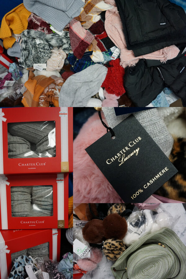 250PC WOMENS ACCESSORIES CASHMERE GANNI SLIPPERS SCARVES