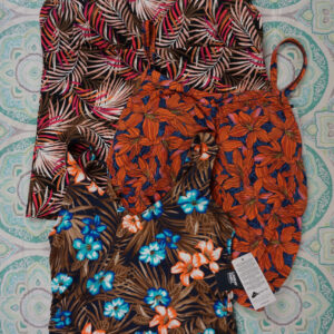 LANDS END $75 TROPICAL FLORAL TANKINI TOPS ~ 3 PATTERN